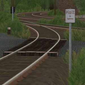 Signaltafel „Halt für Zugfahrten“